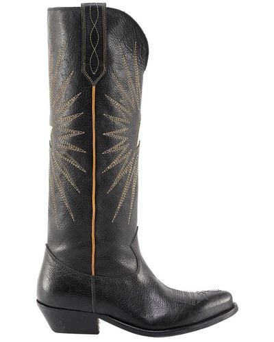 Golden Goose Leather Boots - Black