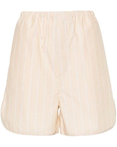 Filippa K Striped Drawstring Shorts - Natural
