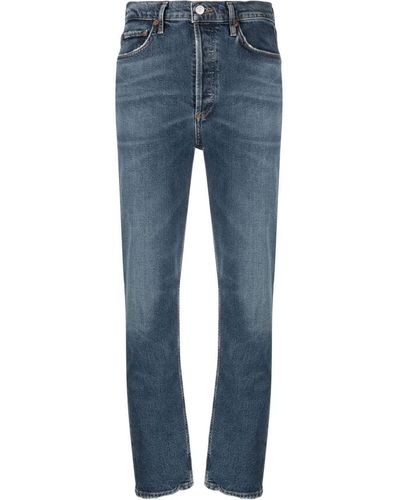 Agolde High-waisted Slim-fit Jeans - Blue