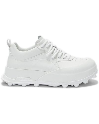 Jil Sander Orb Leather Sneakers - White