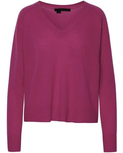 360cashmere 'Erin' Fuchsia Cashmere Sweater - Purple