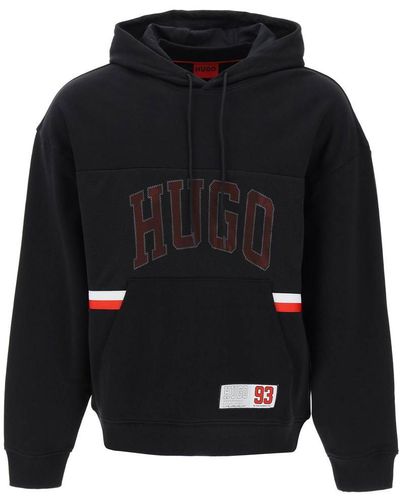 BOSS Hugo Relaxed Fit Hoodie Sweatshirt With - Black