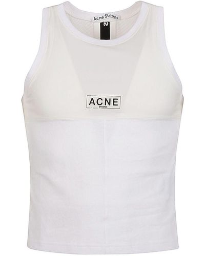 Acne Studios Logo Tank Top - White