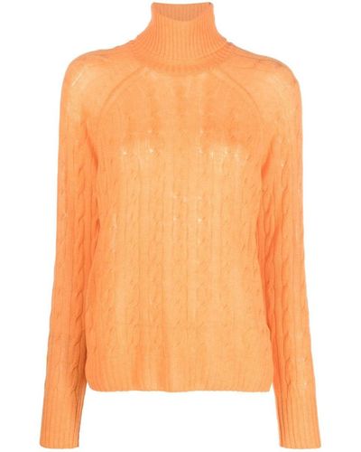 Etro Cable-knit Roll-neck Sweater - Orange