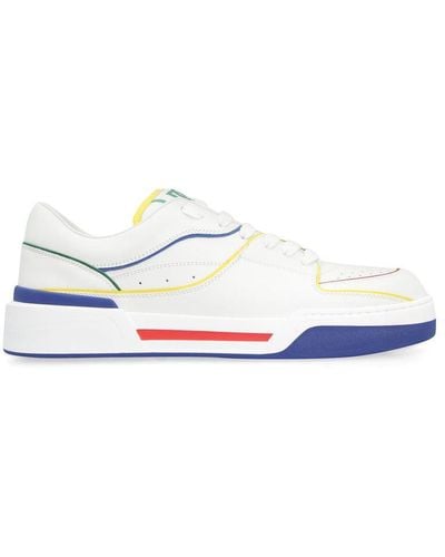 Dolce & Gabbana New Roma Leather Low-top Sneakers - White