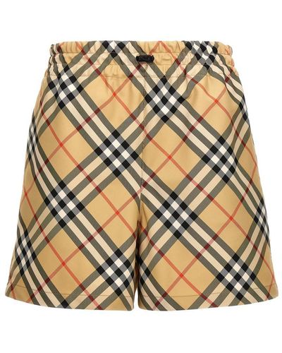 Burberry Check Bermuda Shorts - Metallic