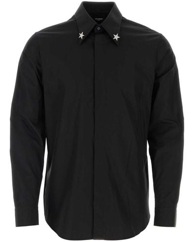 Balmain Poplin Shirt - Black