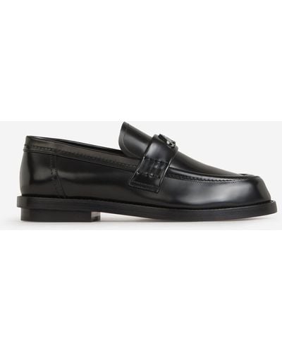 Alexander McQueen Logo Leather Loafers - Black