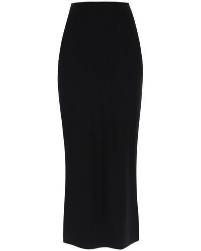 Norma Kamali Long Skirt In Poly Lycra - Black