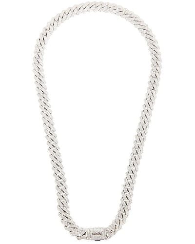 DARKAI Mini Prong Pave Necklace Accessories - White