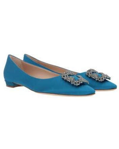 Manolo Blahnik Flat Shoes - Blue