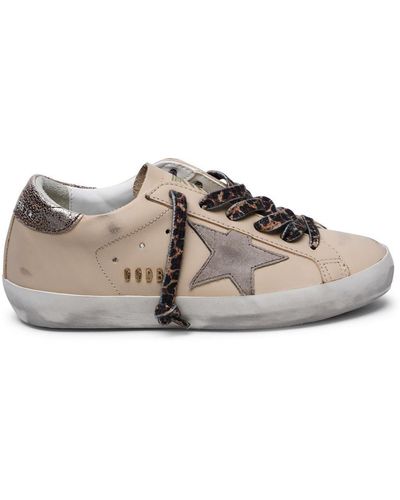 Golden Goose 'super-star Classic' Beige Leather Sneakers - Brown