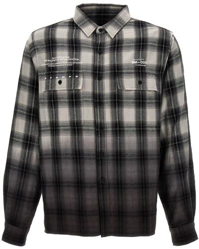 Stampd 'mountain Transit Dip Dye Mason' Shirt - Grey