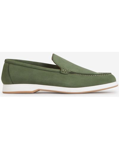 Enrico Mandelli Yacht Leather Loafers - Green