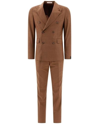 Tagliatore Wool Double-Breasted Suit - Brown