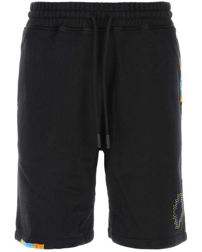 Marcelo Burlon Cotton Bermuda Shorts - Black