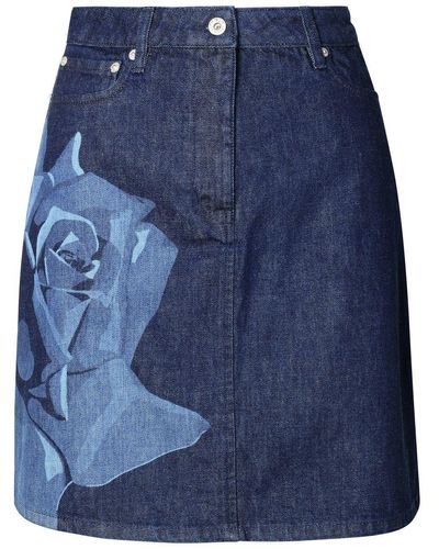 KENZO Cotton Miniskirt - Blue
