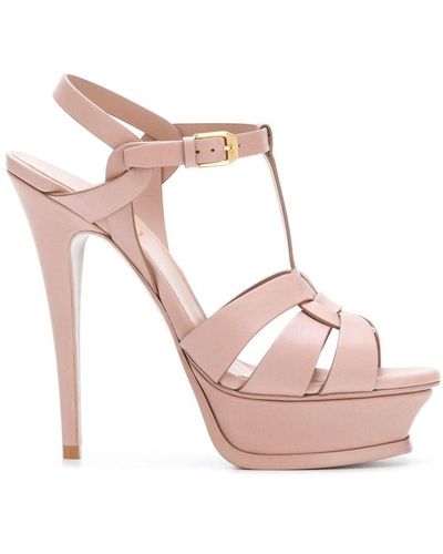 Saint Laurent Tribute Sandals - Pink