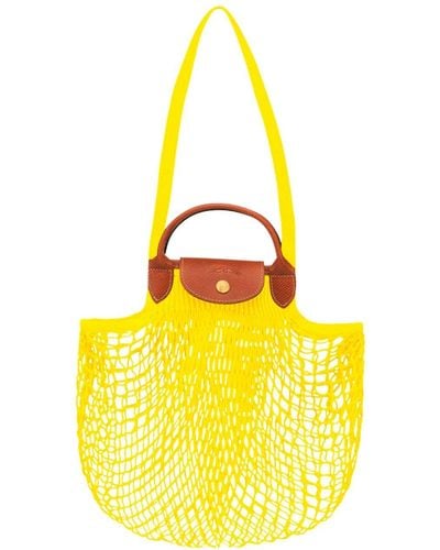 Longchamp Le Pliage Filet Tote Bag - Yellow