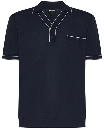 Giorgio Armani T-shirts And Polos - Blue