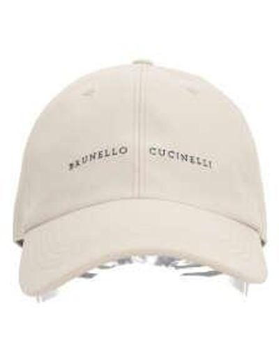 Brunello Cucinelli Men's Linen and Wool Hat Beige