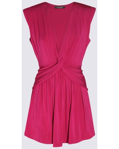 FEDERICA TOSI Bouganville Viscose Stretch Dress - Pink