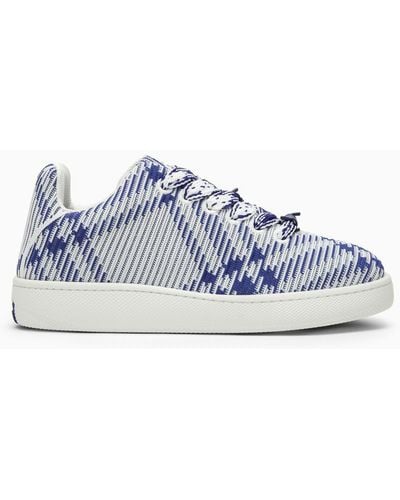 Burberry Check Pattern Box Sneaker - Blue