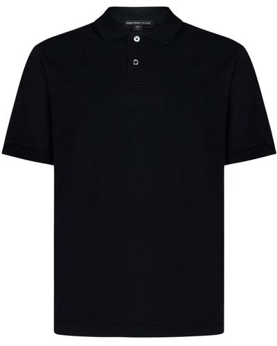 James Perse Luxe Lotus Jersey Polo Shirt - Black