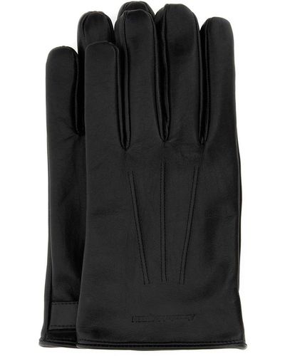 Alexander McQueen Leather Gloves - Black