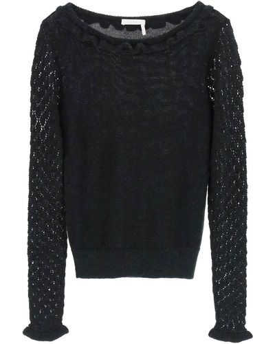 See By Chloé Wool Blend Sweater - Black