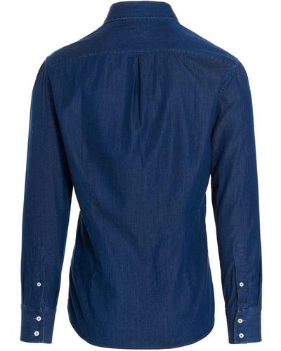 Brunello Cucinelli Denim-effect Shirt Shirt - Blue