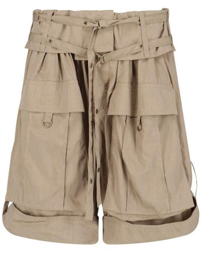 Isabel Marant 'heidi' Cargo Shorts - Natural