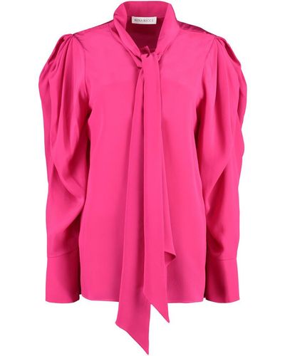 Nina Ricci Crêpe-silk Shirt - Pink