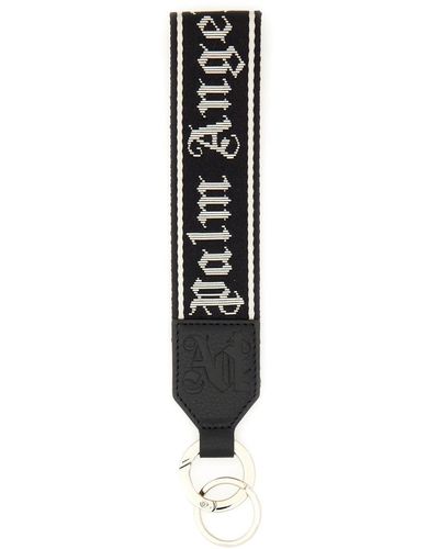 Palm Angels Key Holder With Logo - Black