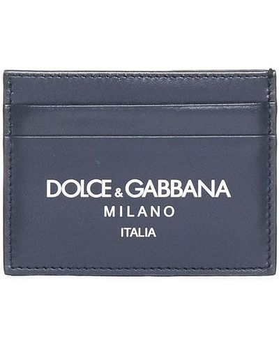 Dolce & Gabbana Leather Card Holder - Blue