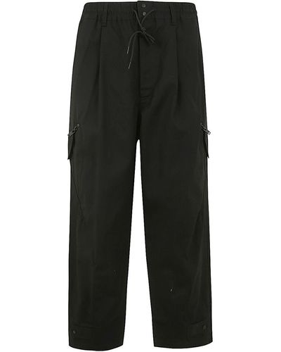 Y-3 Cotton Trousers - Black