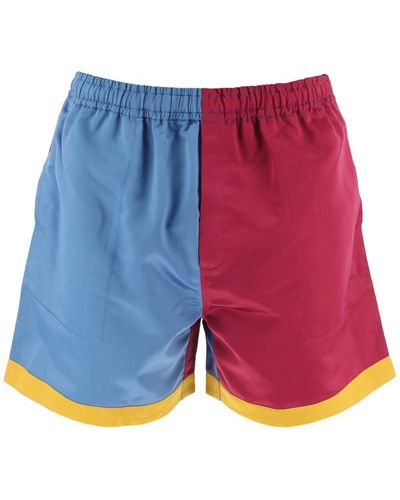 Bode Champ Colour Block Shorts - Red