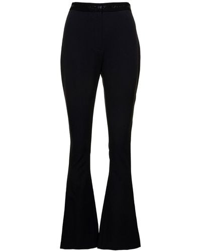 Versace Jeans Couture High-waist Flared Pants - Blue