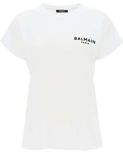 Balmain T-shirt Logo - White