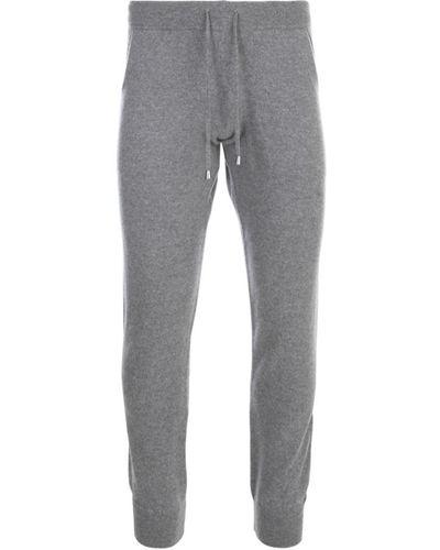 FILIPPO DE LAURENTIIS Wool Cashmere Track Pants - Grey