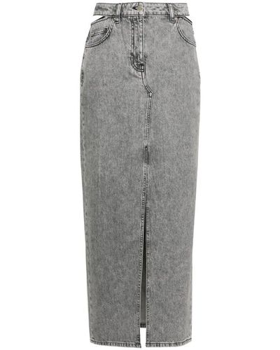 IRO Finji Denim Long Skirt - Gray