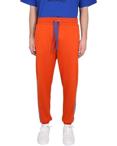 Dolce & Gabbana Pants With Logoed Band - Orange