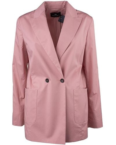 Paul Smith Pink Cotton Double-breasted Jacket