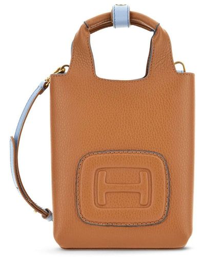 Hogan H-bag Mini Leather Tote Bag - Brown