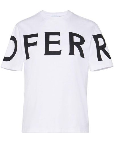 Ferragamo Logo Cotton T-shirt - White