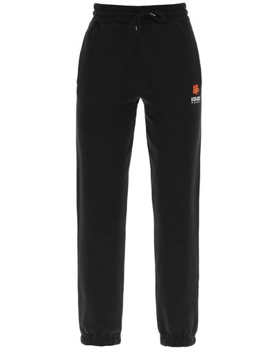 KENZO Joggers With Embroidery - Black