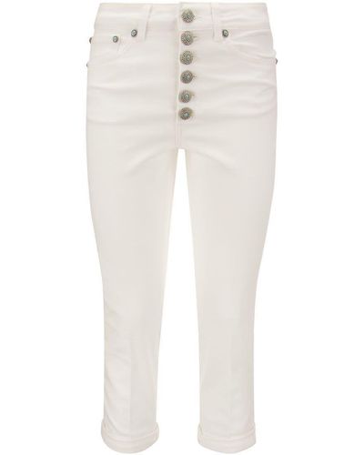 Dondup Koons - Loose-fit Fleece Trousers - White