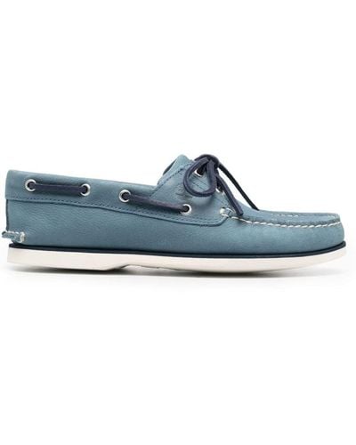 Timberland Calf-leather Boat Shoes - Blue