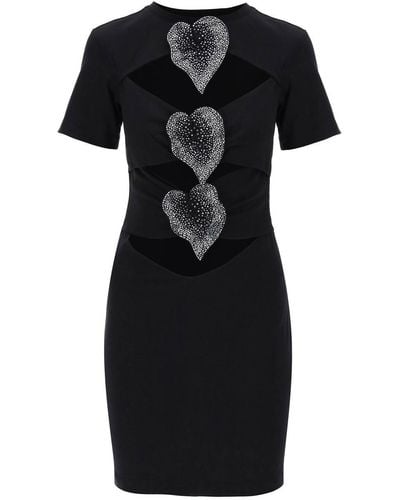 GIUSEPPE DI MORABITO Mini Cut-Out Dress With Applied Anthur - Black