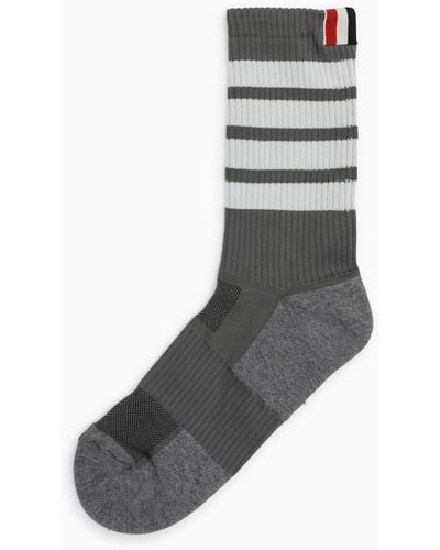 Thom Browne Grey Sports Socks